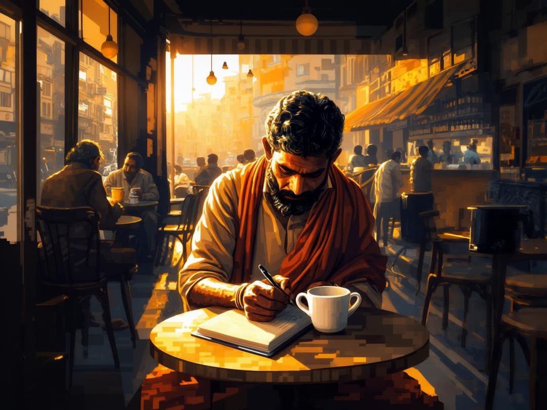 Serene meditation scene