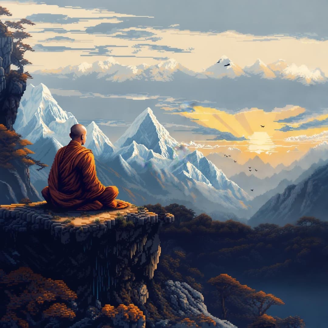 Serene meditation scene